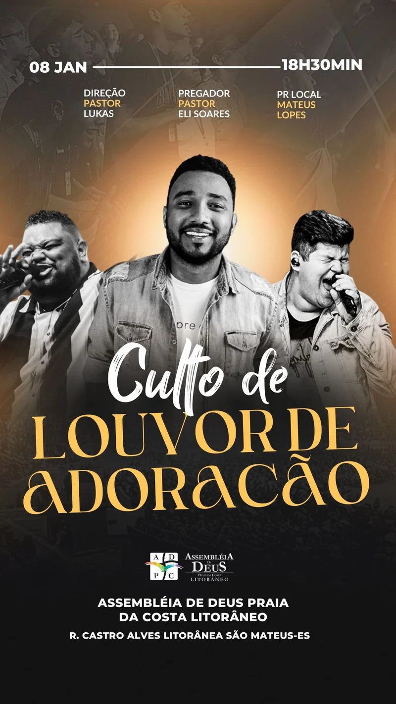Culto de Louvor e Adoração – Evento Cristão | Eventos | Arte para Igreja Editável no Canva | Story Culto de Louvor e Adoração – Evento Cristão | Eventos | Arte para Igreja Editável no Canva | Story