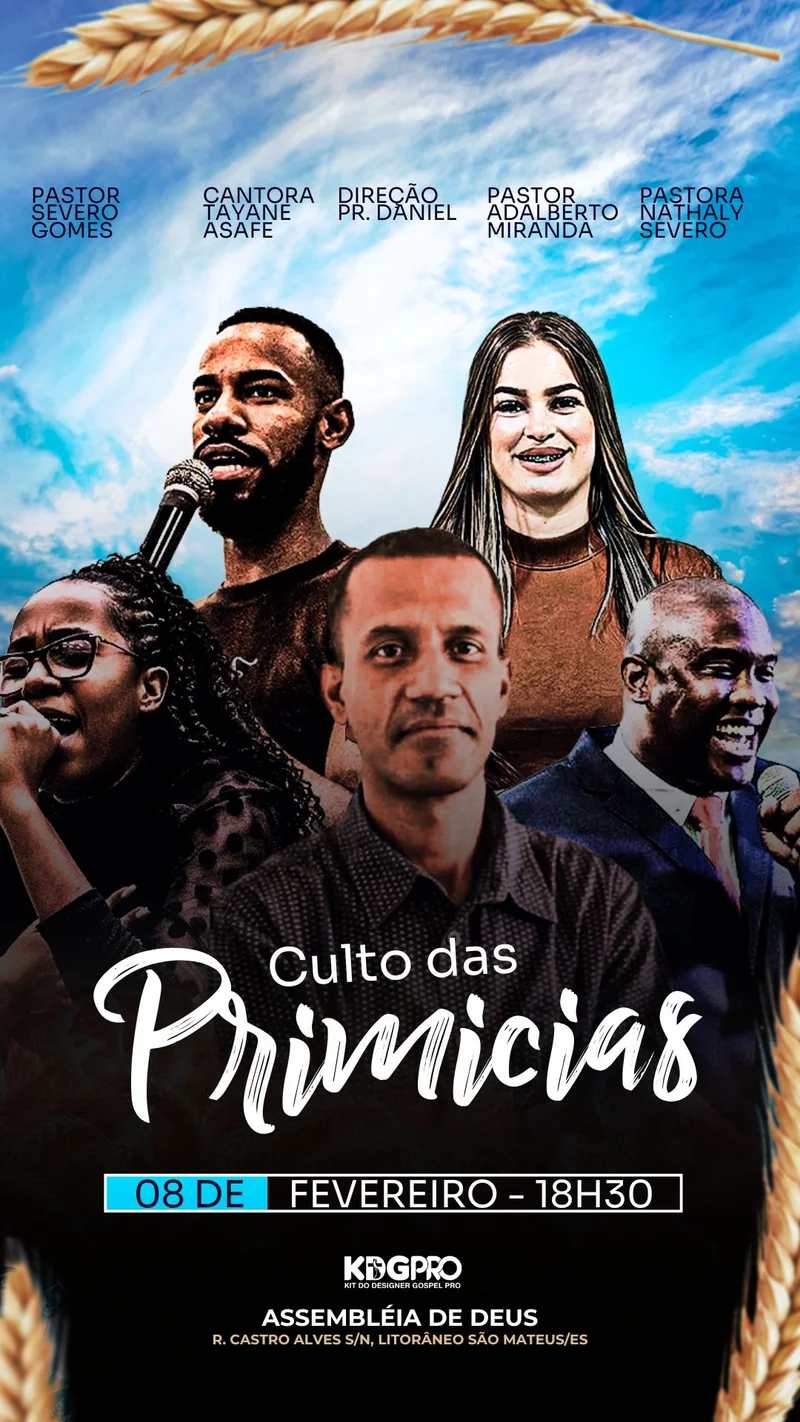 Culto das Primícias | Eventos | Arte para Igreja Editável no Canva | Story Culto das Primícias | Eventos | Arte para Igreja Editável no Canva | Story