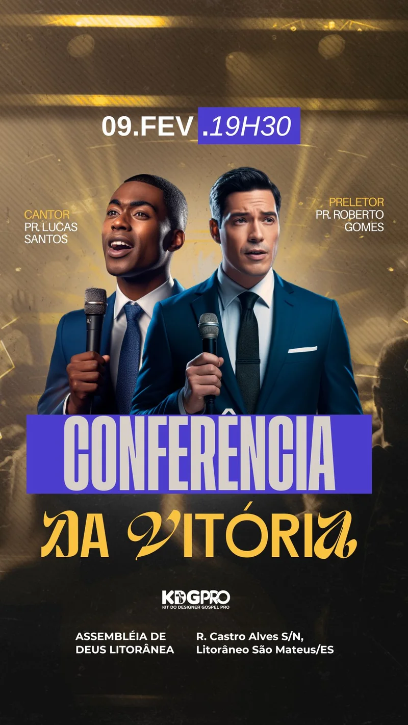 Conferência da Vitória | Eventos | Arte para Igreja Editável no Canva | Story Conferência da Vitória | Eventos | Arte para Igreja Editável no Canva | Story