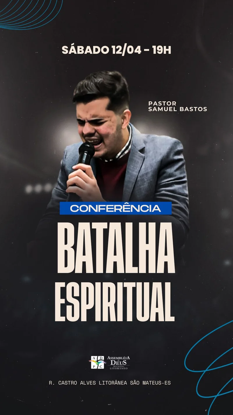Conferência Batalha Espiritual | Eventos | Arte para Igreja Editável no Canva | Story Conferência Batalha Espiritual | Eventos | Arte para Igreja Editável no Canva | Story