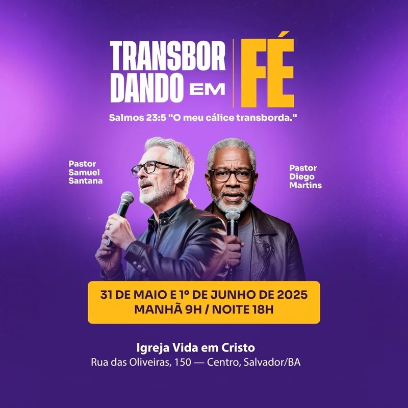 Transbordando em Fé | Eventos | Arte para Igreja Editável no Canva | Feed Transbordando em Fé | Eventos | Arte para Igreja Editável no Canva | Feed