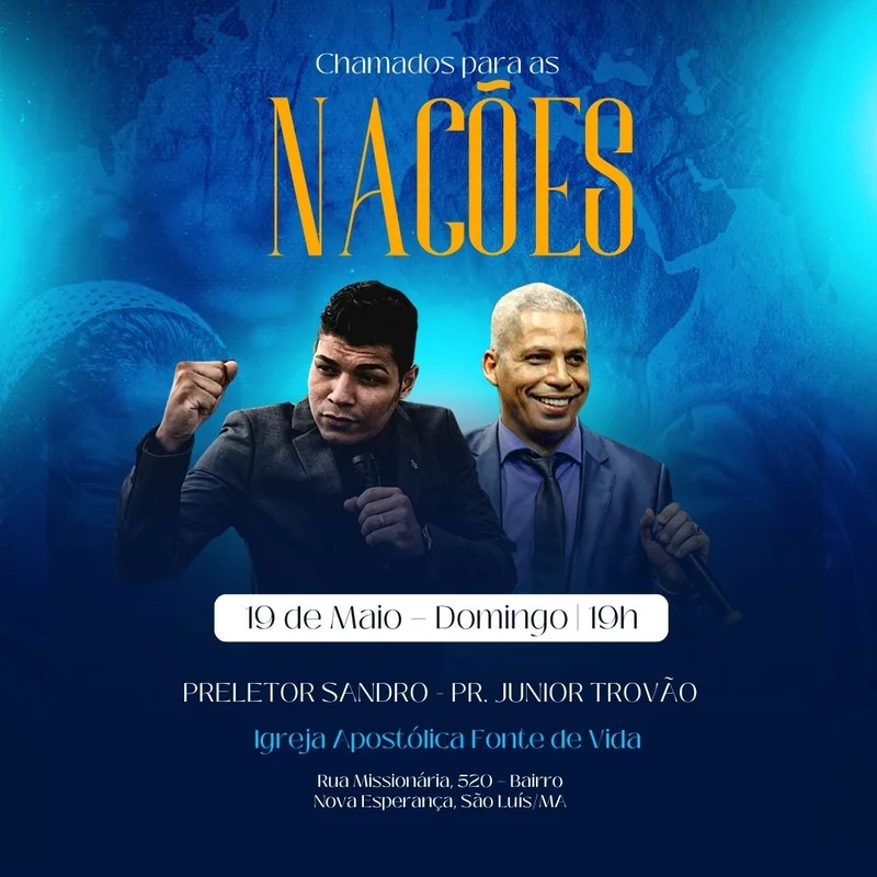 Chamados para as Nações – Evento Cristão | Eventos | Arte para Igreja Editável no Canva | Feed Chamados para as Nações – Evento Cristão | Eventos | Arte para Igreja Editável no Canva | Feed