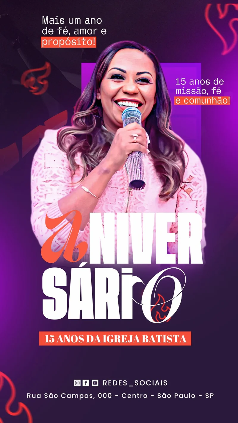 Aniversário da Igreja | Eventos | Arte para Igreja Editável no Canva | Story Aniversário da Igreja | Eventos | Arte para Igreja Editável no Canva | Story