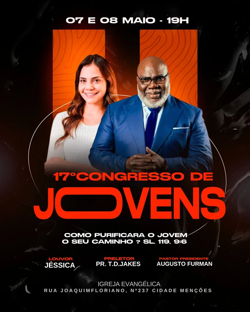 Congresso de Jovens | Eventos | Arte para Igreja Editável no Canva | Cartaz Congresso de Jovens | Eventos | Arte para Igreja Editável no Canva | Cartaz