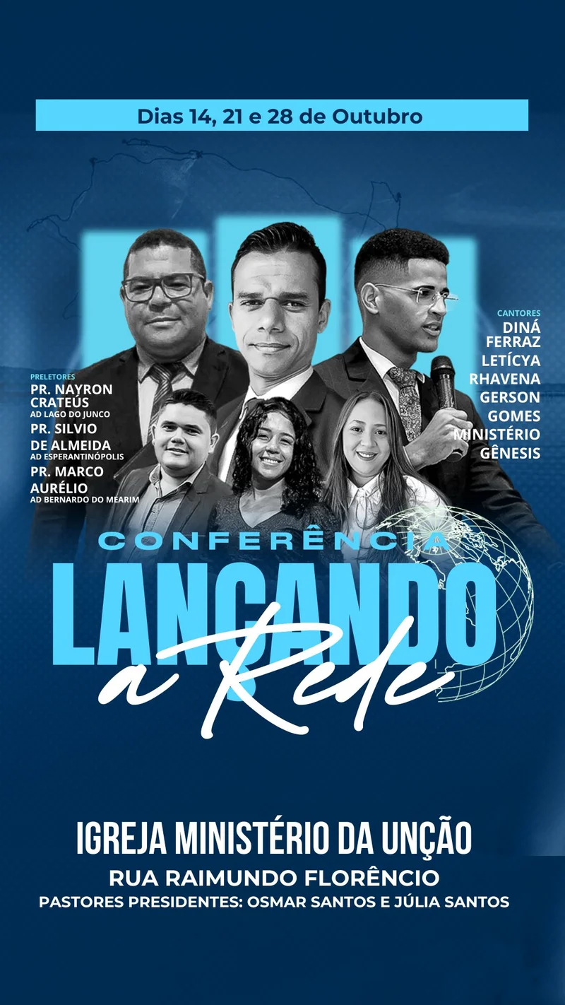 Conferência Lançando a Rede | Eventos | Arte para Igreja Editável no Canva | Story Conferência Lançando a Rede | Eventos | Arte para Igreja Editável no Canva | Story