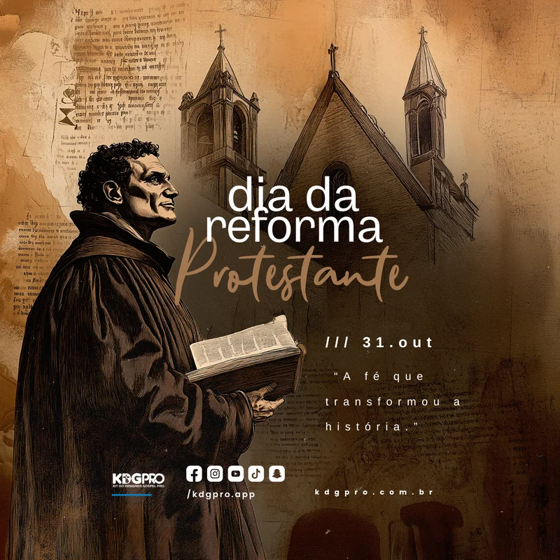 Reforma Protestante | Eventos | Arte para Igreja Editável no Canva | Feed Reforma Protestante | Eventos | Arte para Igreja Editável no Canva | Feed