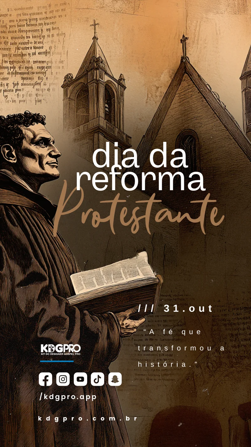 Reforma Protestante | Eventos | Arte para Igreja Editável no Canva | Story Reforma Protestante | Eventos | Arte para Igreja Editável no Canva | Story