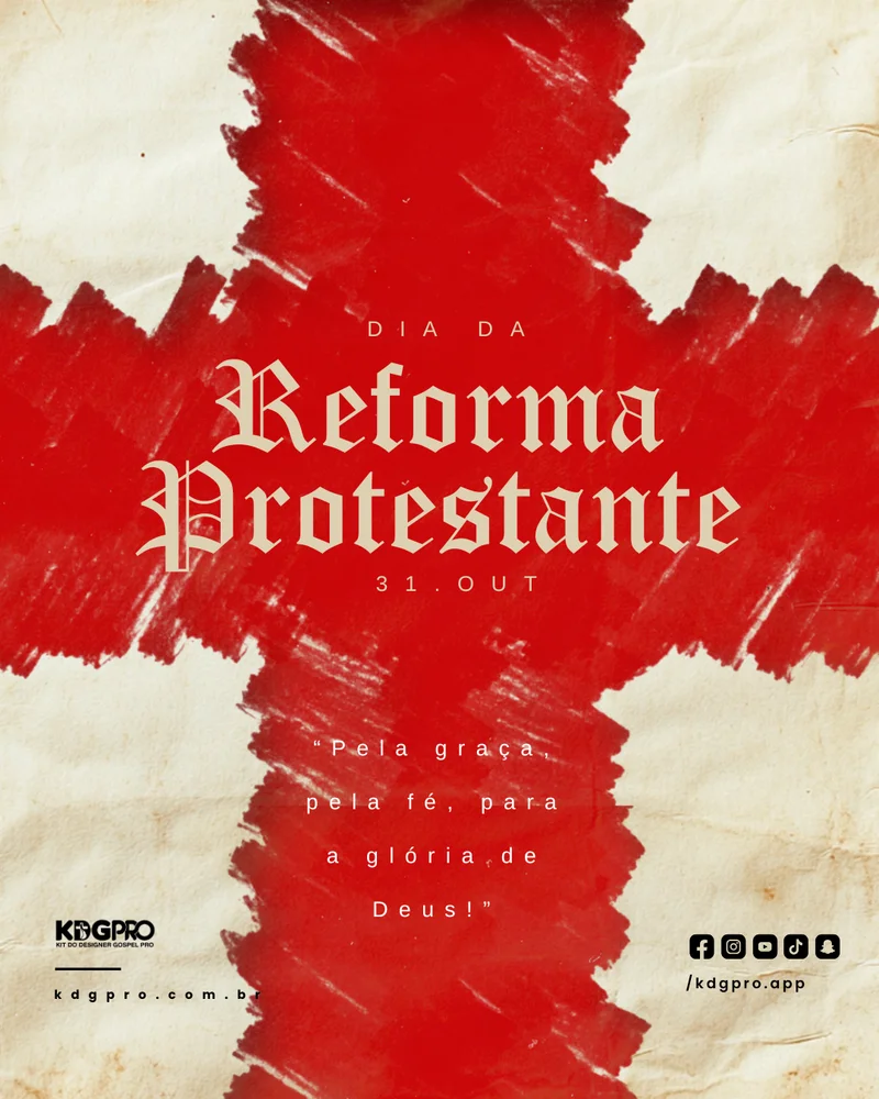 Reforma Protestante | Eventos | Arte para Igreja Editável no Canva | Cartaz Reforma Protestante | Eventos | Arte para Igreja Editável no Canva | Cartaz