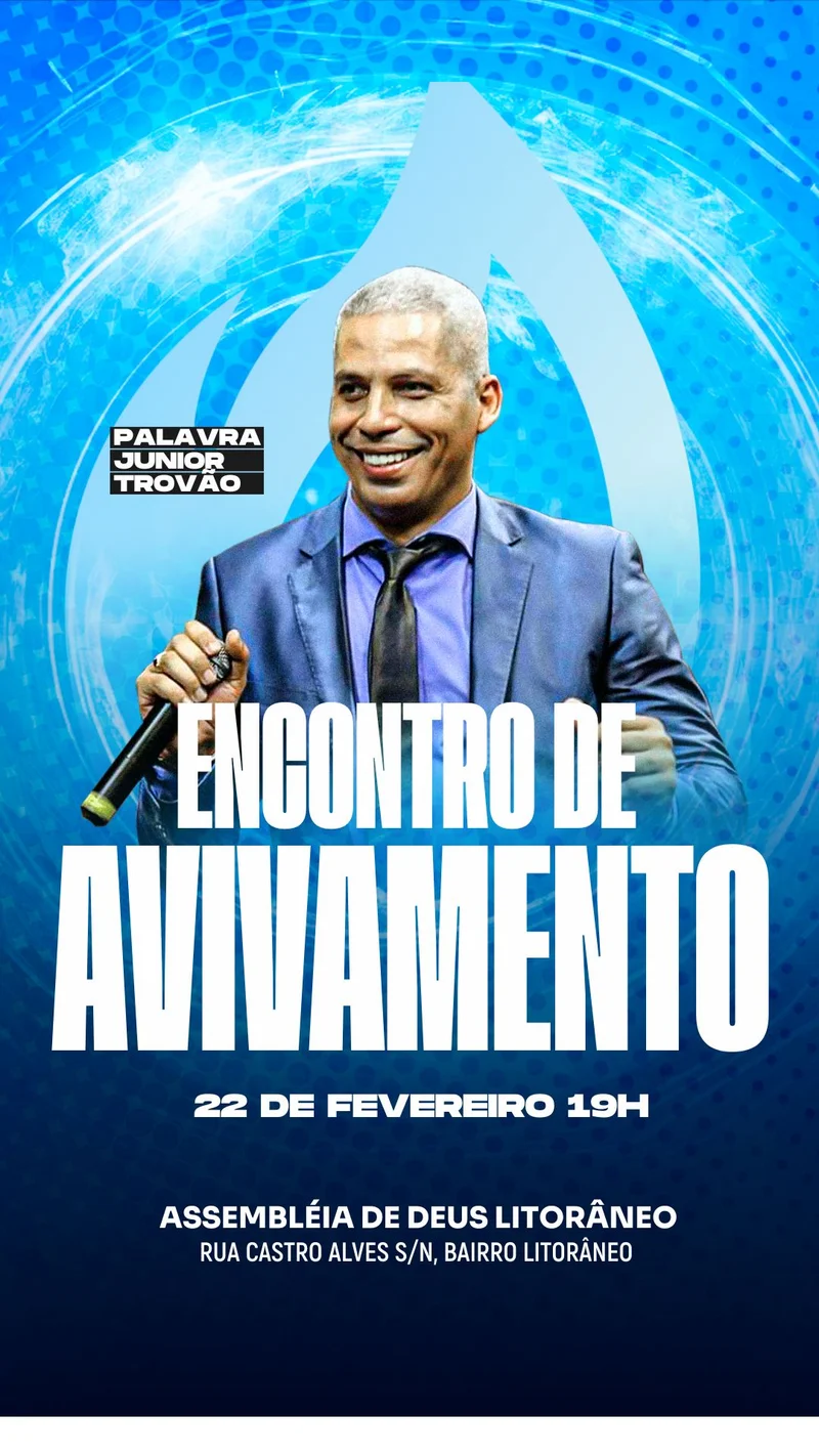 Encontro de Avivamento | Eventos | Arte para Igreja Editável no Canva | Story