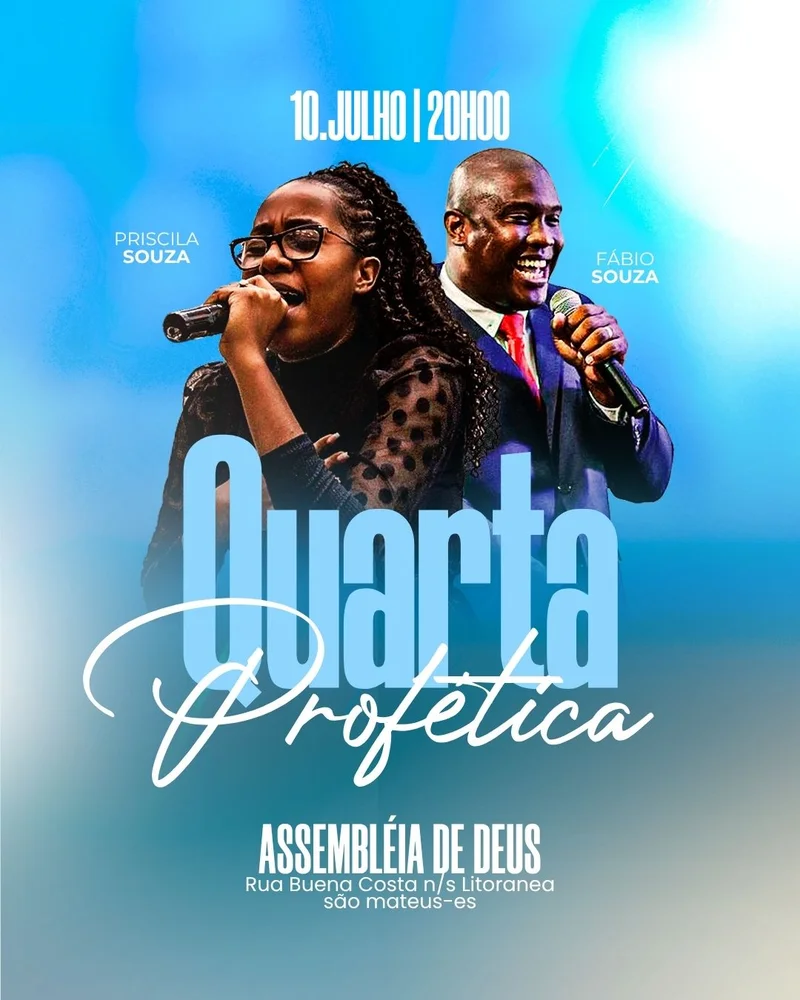 Quarta Profética | Eventos | Arte para Igreja Editável no Canva | Cartaz Quarta Profética | Eventos | Arte para Igreja Editável no Canva | Cartaz