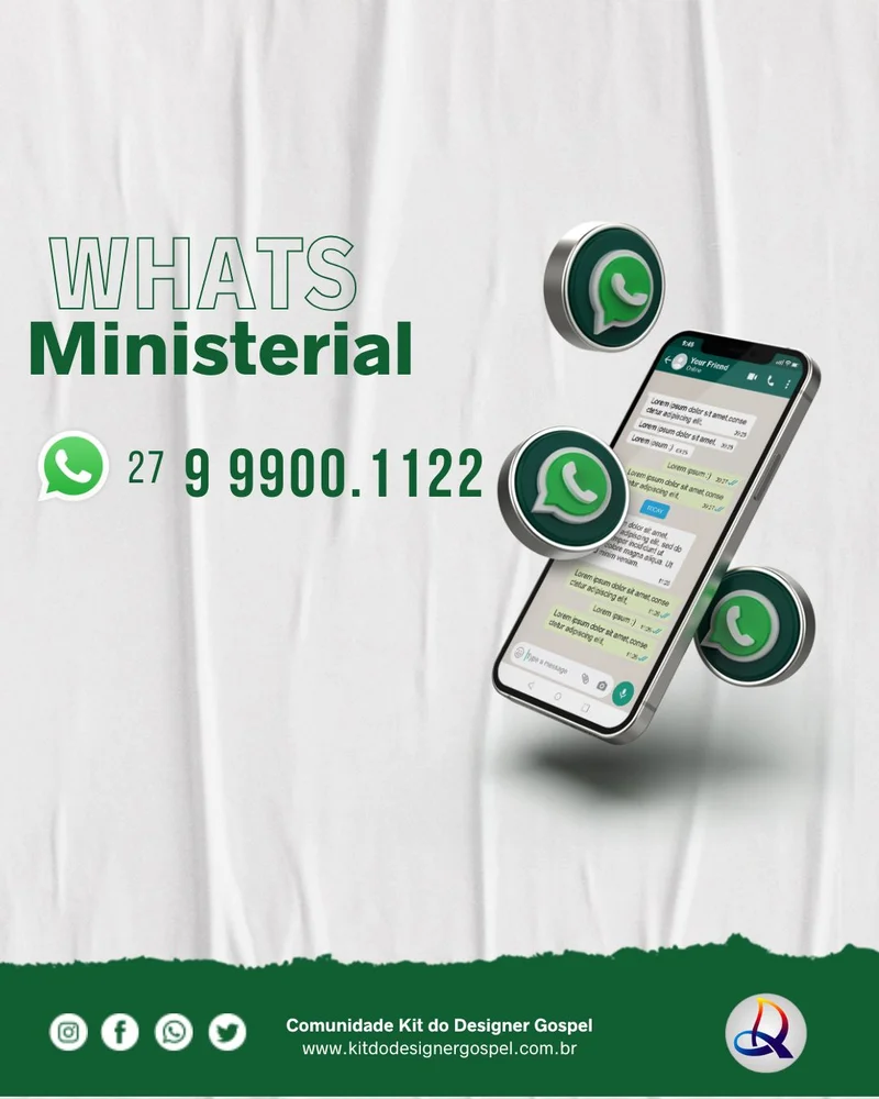 Entre no Nosso WhatsApp Ministerial | Informativos | Arte para Igreja Editável no Canva | Cartaz Entre no Nosso WhatsApp Ministerial | Informativos | Arte para Igreja Editável no Canva | Cartaz