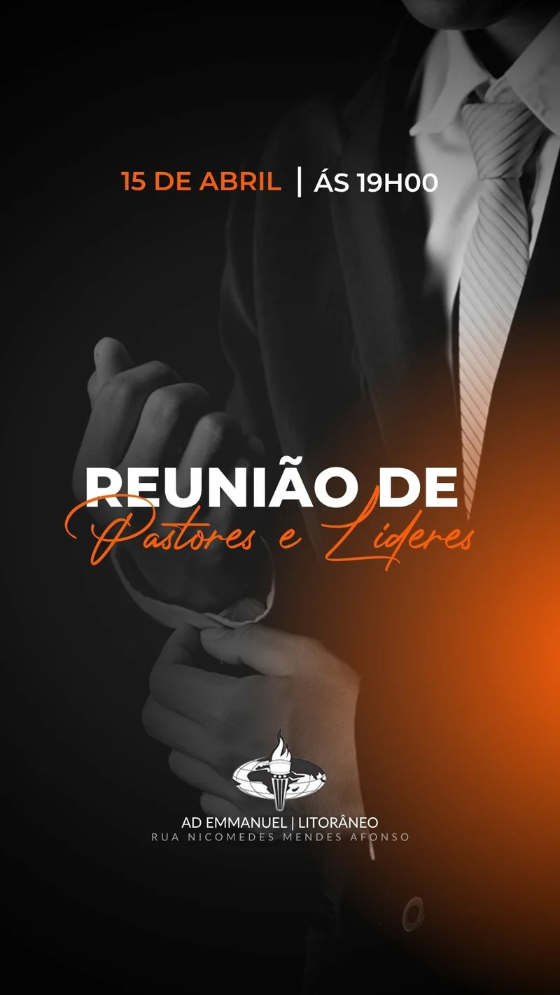 Reunião de Pastores e Líderes | Informativos | Arte para Igreja Editável no Canva | Story Reunião de Pastores e Líderes | Informativos | Arte para Igreja Editável no Canva | Story