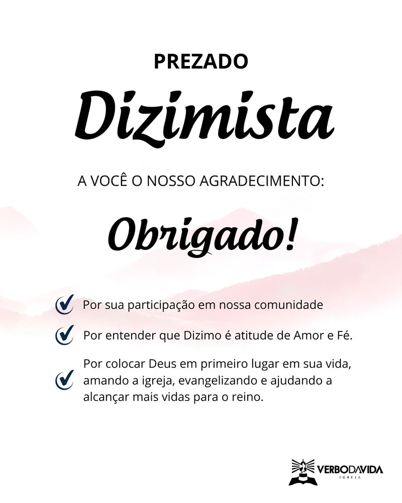 Prezado Dizimista – Uma Palavra Especial | Informativos | Arte para Igreja Editável no Canva | Cartaz