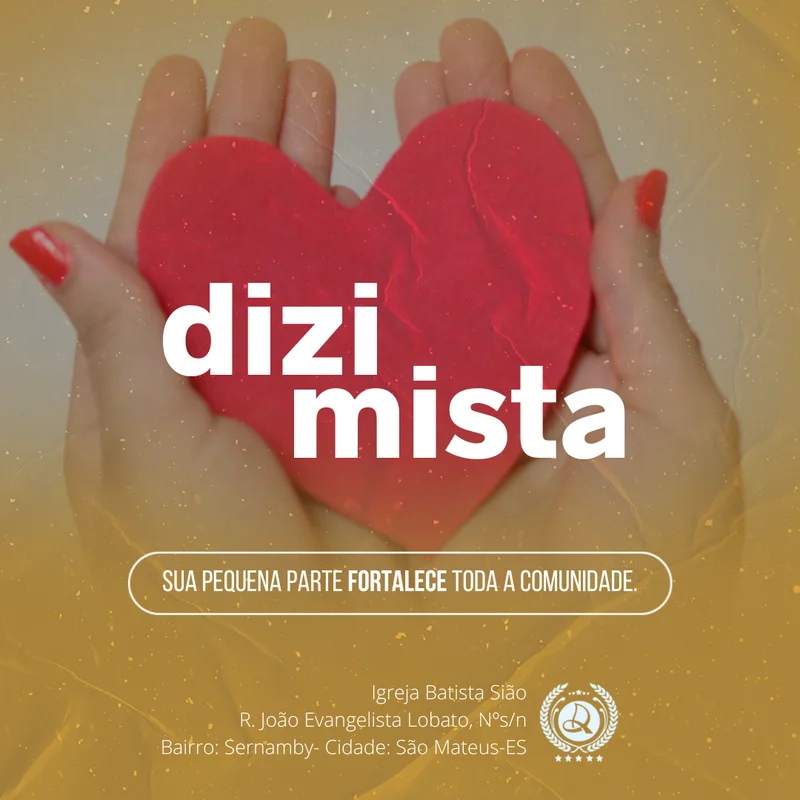 Seja Dizimista – Sua Pequena Parte Fortalece Toda a Comunidade | Informativos | Arte para Igreja Editável no Canva | Feed Seja Dizimista – Sua Pequena Parte Fortalece Toda a Comunidade | Informativos | Arte para Igreja Editável no Canva | Feed