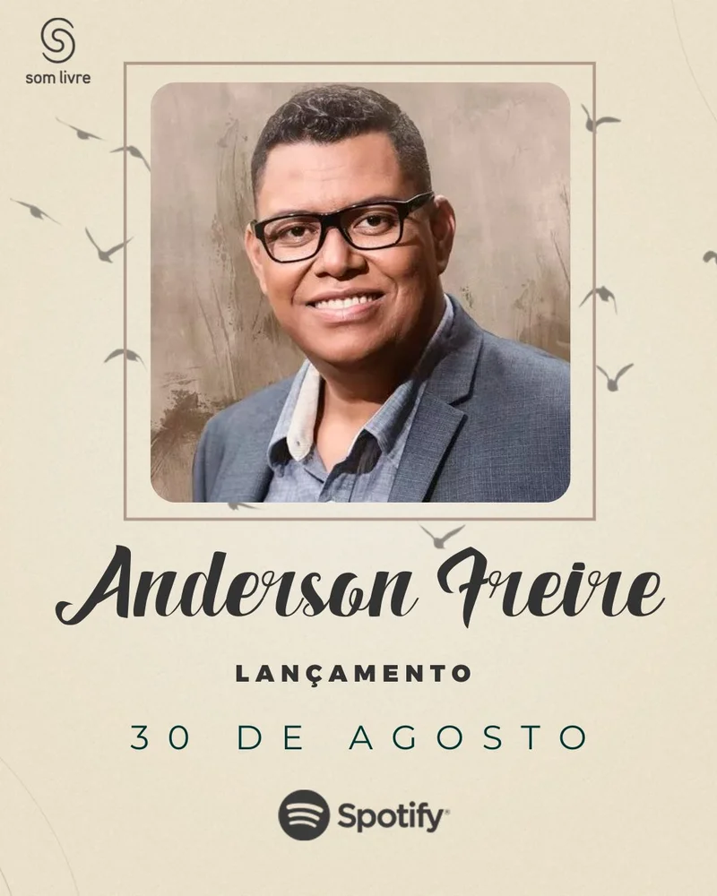 Lançamento Spotify | Lançamentos | Arte para Igreja Editável no Canva | Cartaz