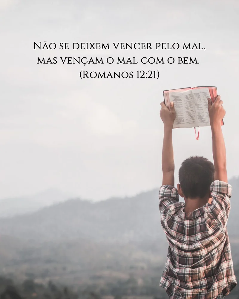 Mensagem: Não se Deixem Vencer pelo Mal (Romanos 12:21) | Mensagens | Arte para Igreja Editável no Canva | Cartaz Mensagem: Não se Deixem Vencer pelo Mal (Romanos 12:21) | Mensagens | Arte para Igreja Editável no Canva | Cartaz