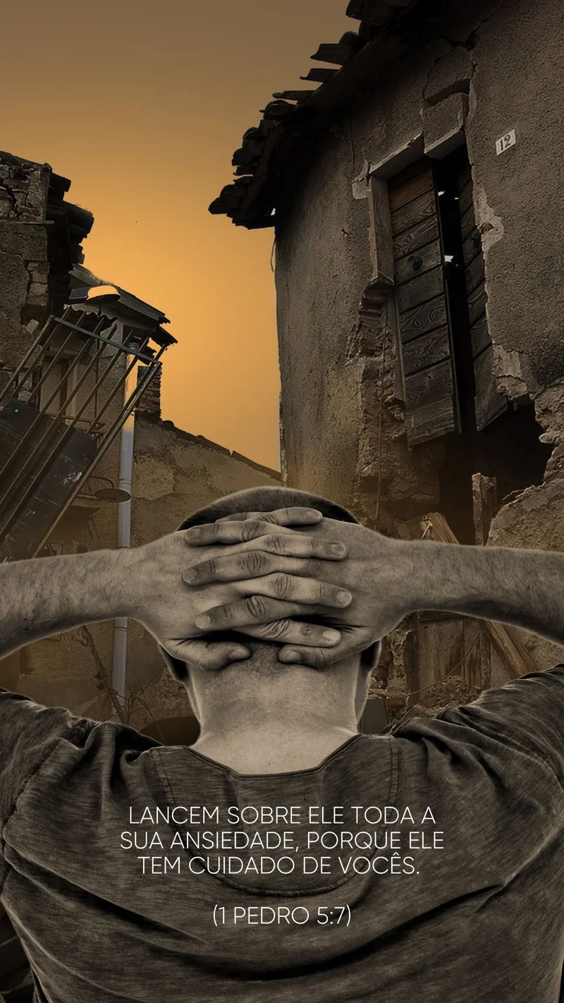Mensagem: Lancem Sobre Ele Toda a Sua Ansiedade (1 Pedro 5:7) | Mensagens | Arte para Igreja Editável no Canva | Story Mensagem: Lancem Sobre Ele Toda a Sua Ansiedade (1 Pedro 5:7) | Mensagens | Arte para Igreja Editável no Canva | Story