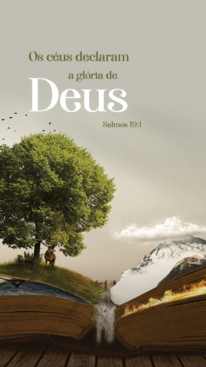 Mensagem: Os Céus Declaram a Glória de Deus | Mensagens | Arte para Igreja Editável no Canva | Story Mensagem: Os Céus Declaram a Glória de Deus | Mensagens | Arte para Igreja Editável no Canva | Story