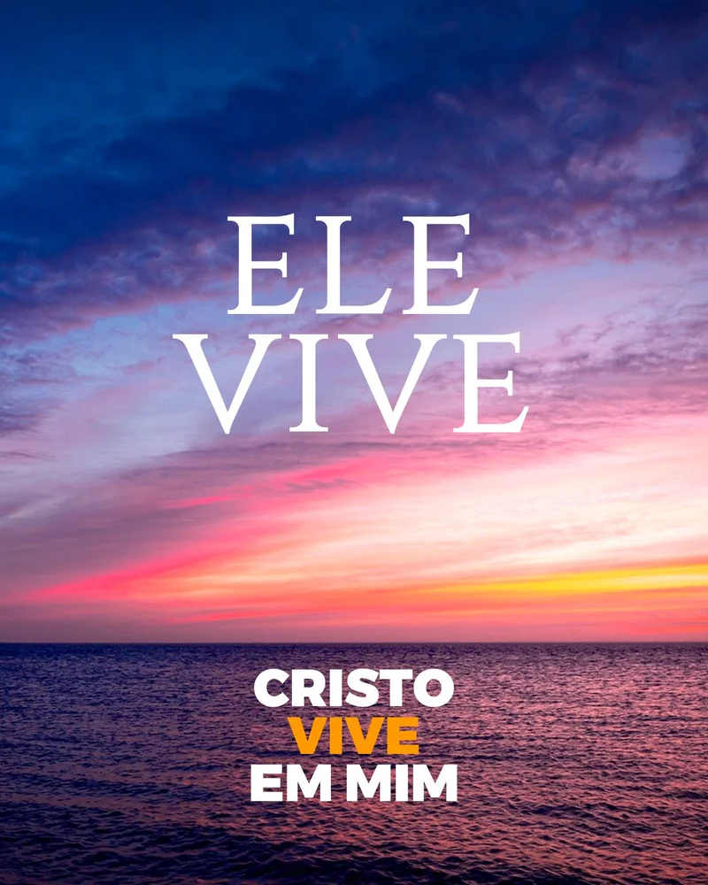 Mensagem: Ele Vive, Cristo Vive em Mim | Mensagens | Arte para Igreja Editável no Canva | Cartaz Mensagem: Ele Vive, Cristo Vive em Mim | Mensagens | Arte para Igreja Editável no Canva | Cartaz