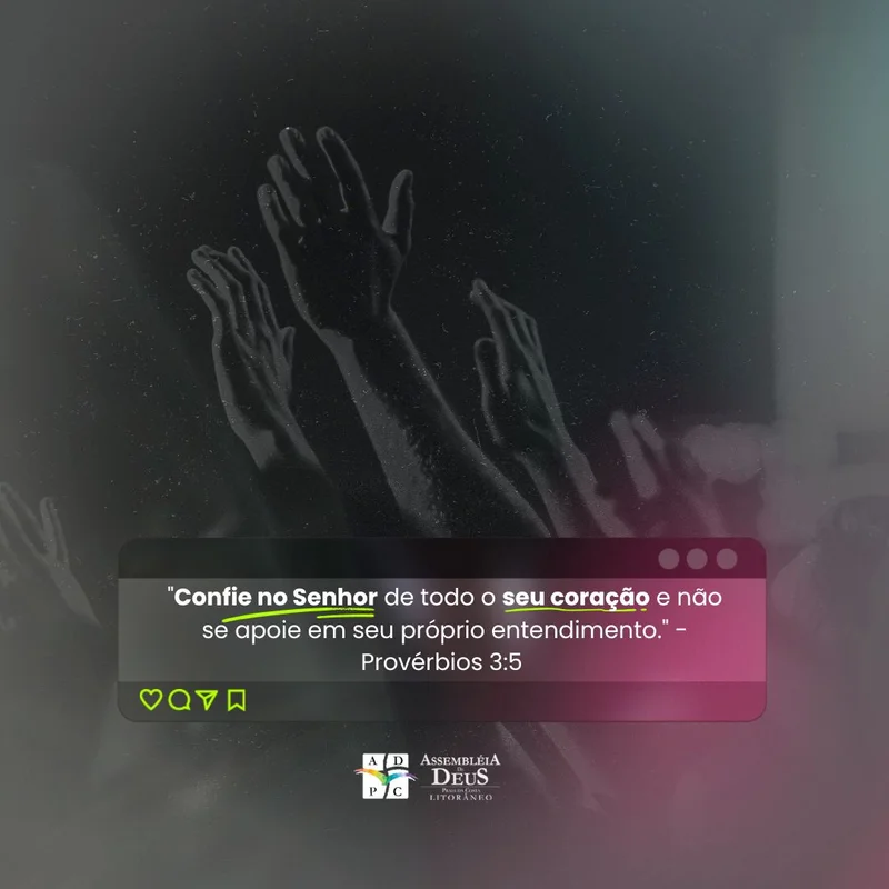 Mensagem Bíblica – Versículo Provérbios 3:5 | Mensagens | Arte para Igreja Editável no Canva | Feed Mensagem Bíblica – Versículo Provérbios 3:5 | Mensagens | Arte para Igreja Editável no Canva | Feed