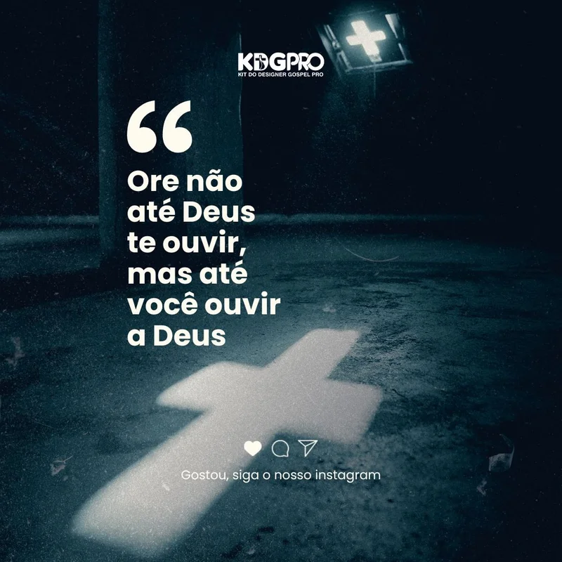 Mensagem Bíblica – Ouvir a Deus na Oração | Mensagens | Arte para Igreja Editável no Canva | Feed Mensagem Bíblica – Ouvir a Deus na Oração | Mensagens | Arte para Igreja Editável no Canva | Feed
