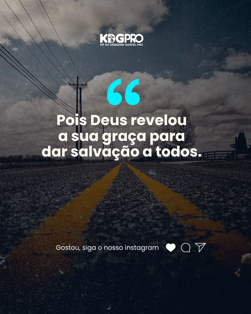 Mensagem Bíblica – Graça de Deus Salvação | Mensagens | Arte para Igreja Editável no Canva | Cartaz