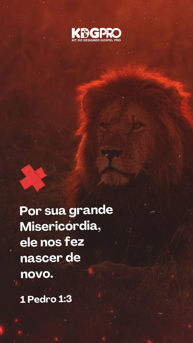 Mensagem Bíblica – Versículo 1 Pedro 1:3 | Mensagens | Arte para Igreja Editável no Canva | Story