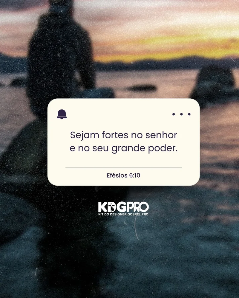 Mensagem Bíblica – Versículo Efésios 6:10 | Mensagens | Arte para Igreja Editável no Canva | Cartaz