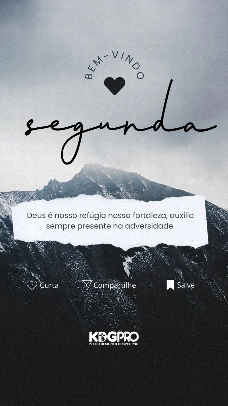 Mensagem Bíblica – Deus Refúgio Fortaleza | Mensagens | Arte para Igreja Editável no Canva | Story