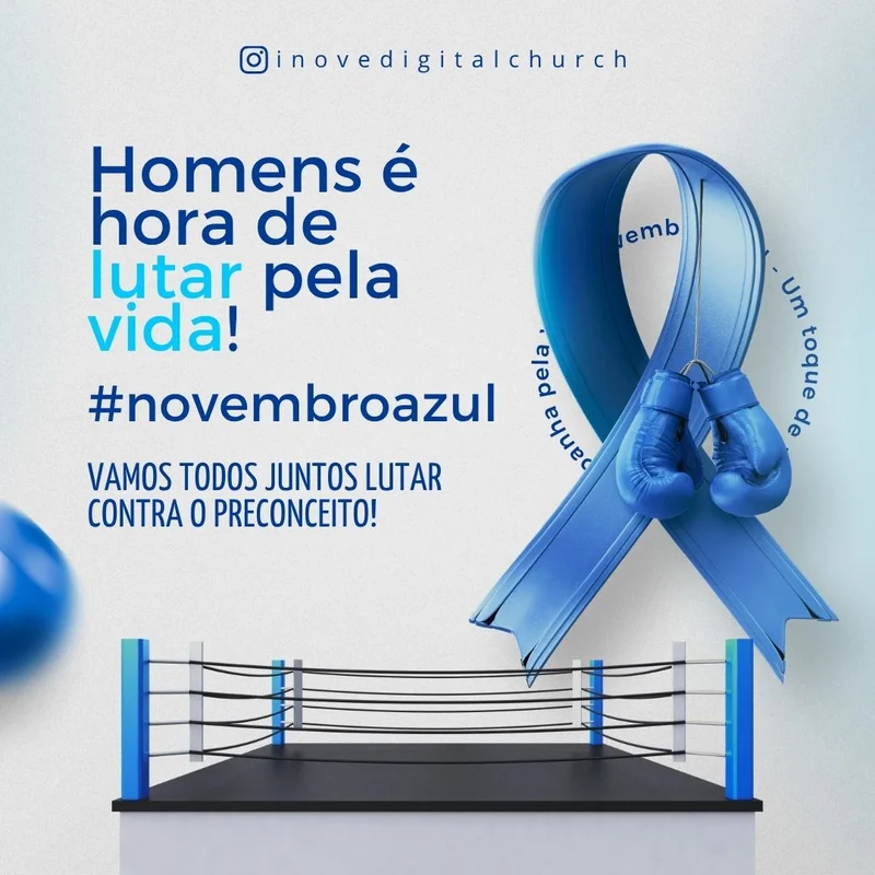 Novembro Azul - Homens de Honra em Cristo | Novembro Azul | Arte para Igreja Editável no Canva | Feed Novembro Azul - Homens de Honra em Cristo | Novembro Azul | Arte para Igreja Editável no Canva | Feed