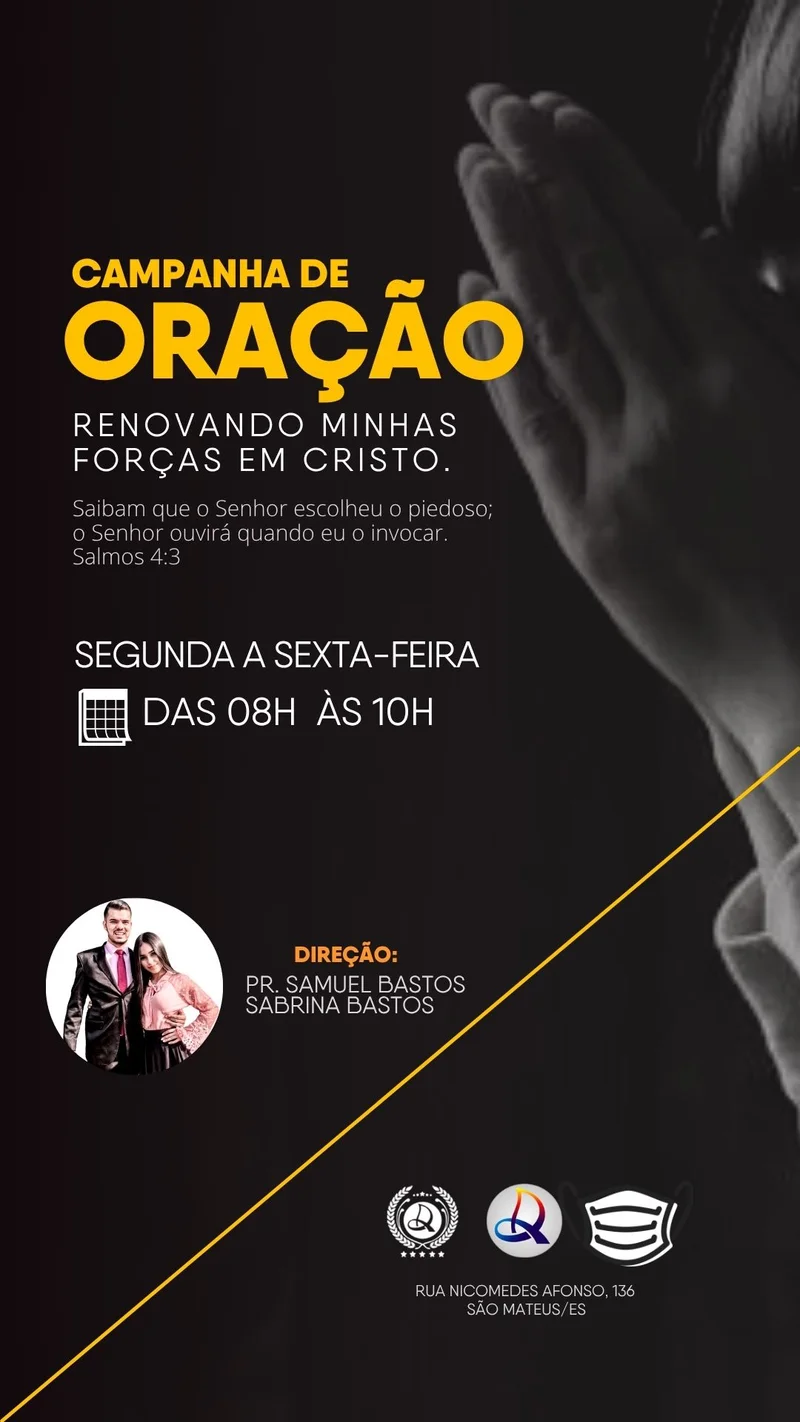 Campanha de Oração | Oração | Arte para Igreja Editável no Canva | Story Campanha de Oração | Oração | Arte para Igreja Editável no Canva | Story