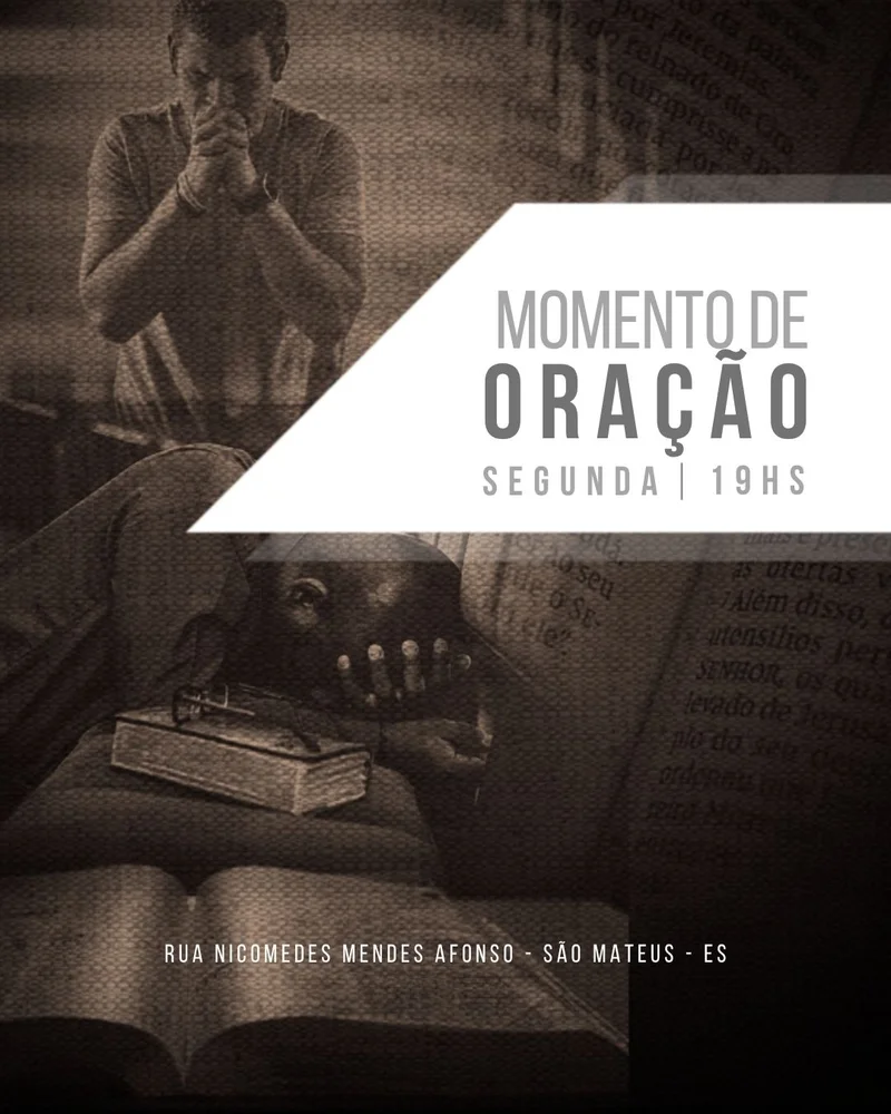 Momento de Oração | Oração | Arte para Igreja Editável no Canva | Cartaz Momento de Oração | Oração | Arte para Igreja Editável no Canva | Cartaz