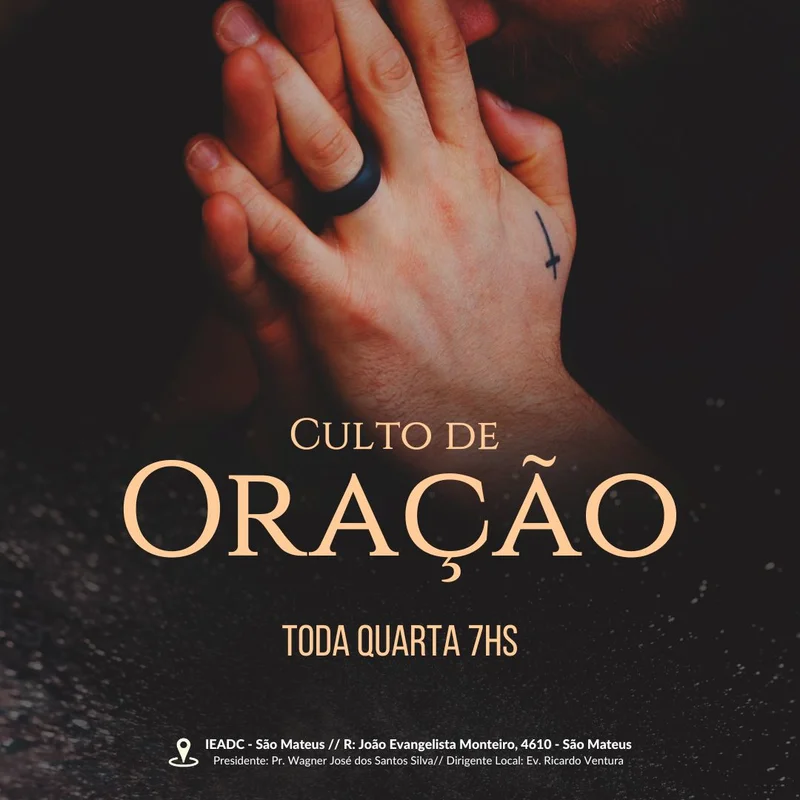 Convite para Culto de Oração | Oração | Arte para Igreja Editável no Canva | Feed Convite para Culto de Oração | Oração | Arte para Igreja Editável no Canva | Feed