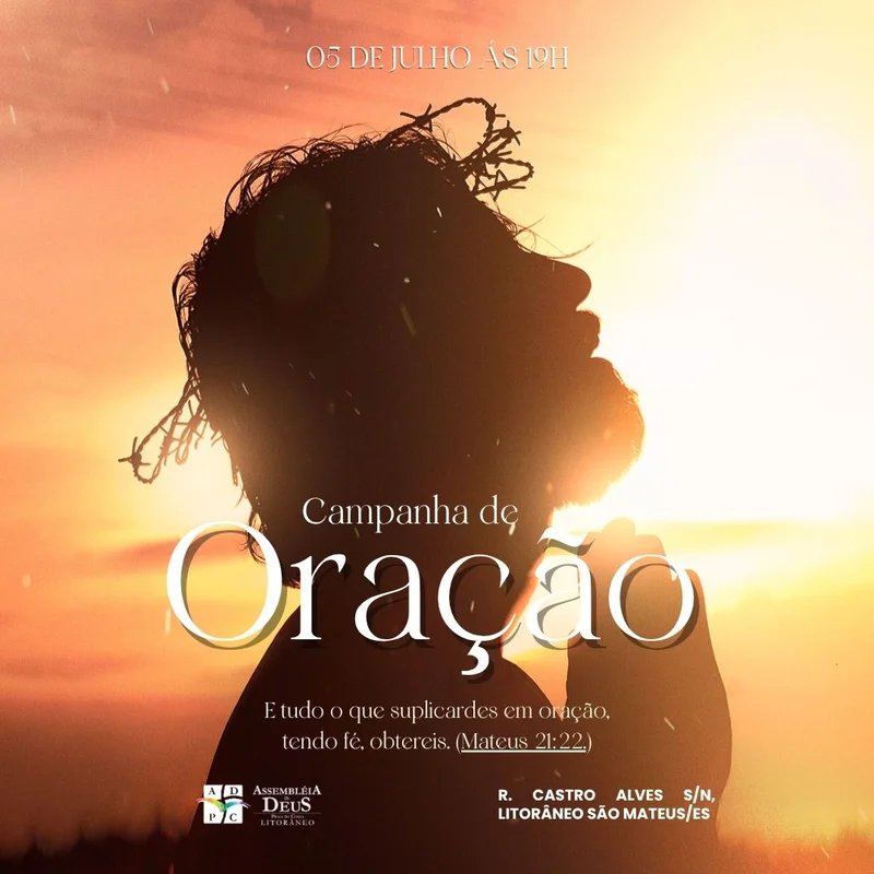 Campanha de Oração | Oração | Arte para Igreja Editável no Canva | Feed Campanha de Oração | Oração | Arte para Igreja Editável no Canva | Feed