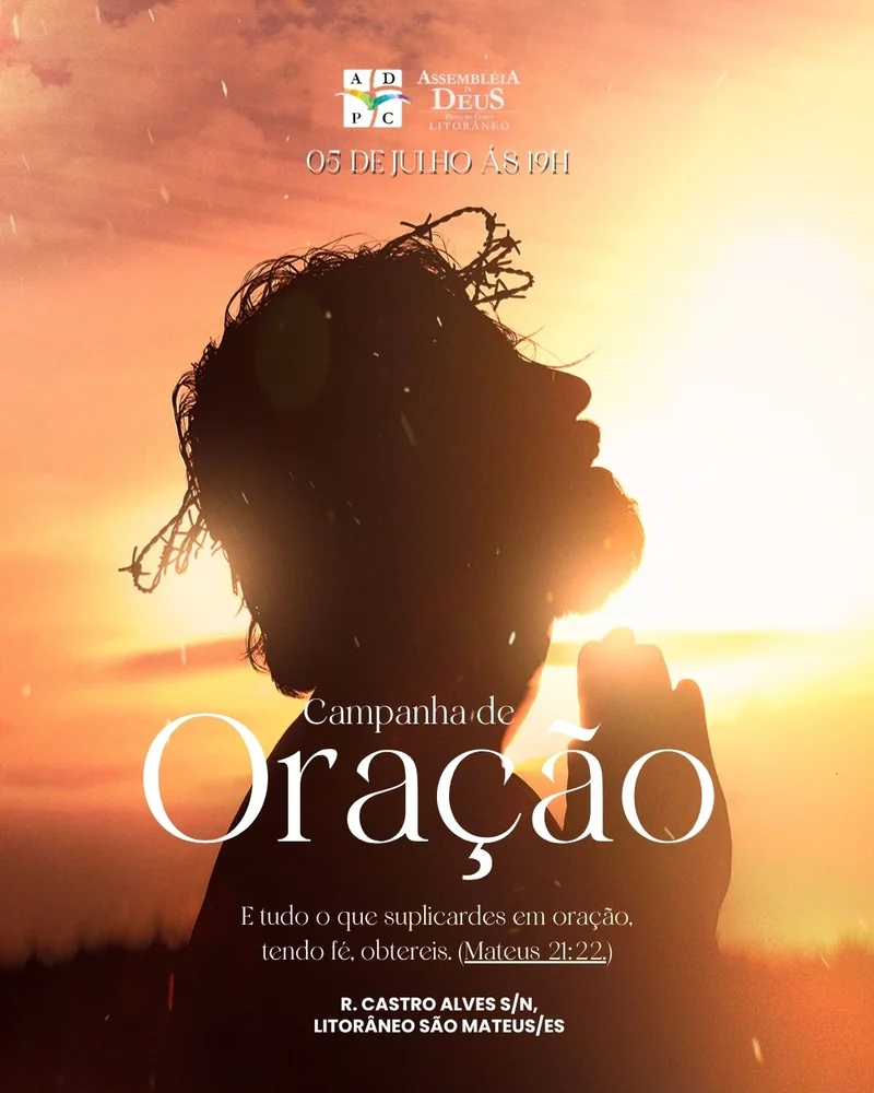 Campanha de Oração | Oração | Arte para Igreja Editável no Canva | Cartaz Campanha de Oração | Oração | Arte para Igreja Editável no Canva | Cartaz