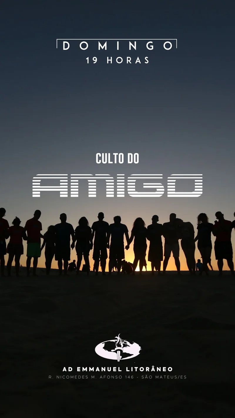 Culto do Amigo – Arte Profissional no Canva | Outros temas | Arte para Igreja Editável no Canva | Story Culto do Amigo – Arte Profissional no Canva | Outros temas | Arte para Igreja Editável no Canva | Story