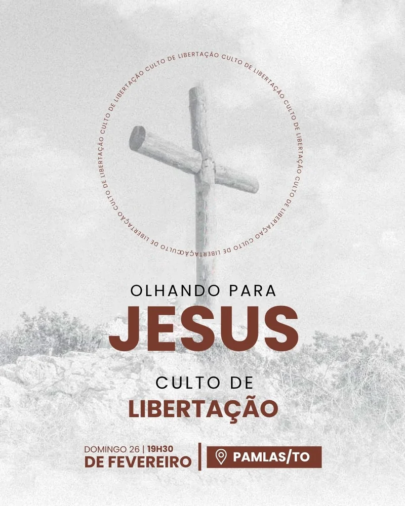 Olhando para Jesus | Outros temas | Arte para Igreja Editável no Canva | Cartaz