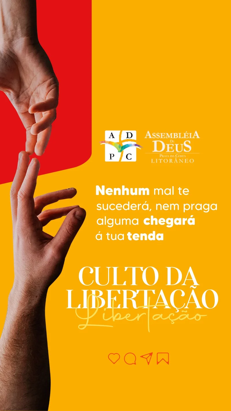 Culto de Libertação | Outros temas | Arte para Igreja Editável no Canva | Story