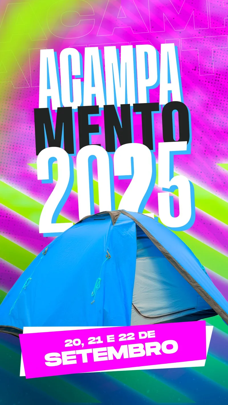 Acampamento Gospel 2025 | Outros temas | Arte para Igreja Editável no Canva | Story Acampamento Gospel 2025 | Outros temas | Arte para Igreja Editável no Canva | Story