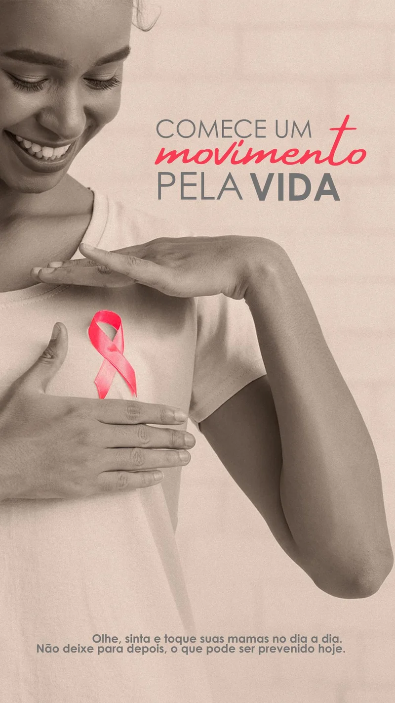 Conscientização Outubro Rosa | Outubro Rosa | Arte para Igreja Editável no Canva | Story