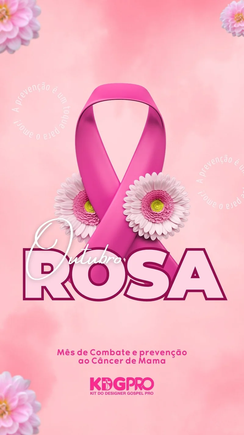 Outubro Rosa nas Igrejas - Apoie essa Causa | Outubro Rosa | Arte para Igreja Editável no Canva | Story