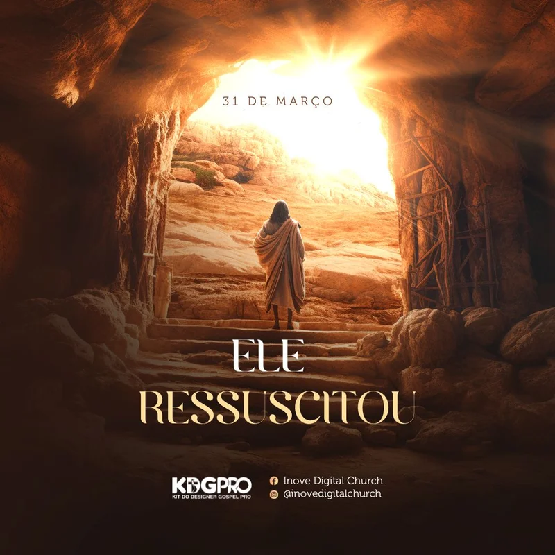 Ressurreição de Jesus – Domingo de Páscoa | Páscoa | Arte para Igreja Editável no Canva | Feed Ressurreição de Jesus – Domingo de Páscoa | Páscoa | Arte para Igreja Editável no Canva | Feed