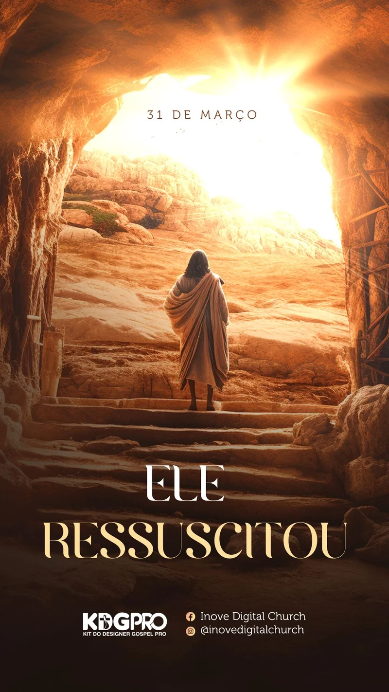 Ressurreição de Jesus – Domingo de Páscoa | Páscoa | Arte para Igreja Editável no Canva | Story Ressurreição de Jesus – Domingo de Páscoa | Páscoa | Arte para Igreja Editável no Canva | Story