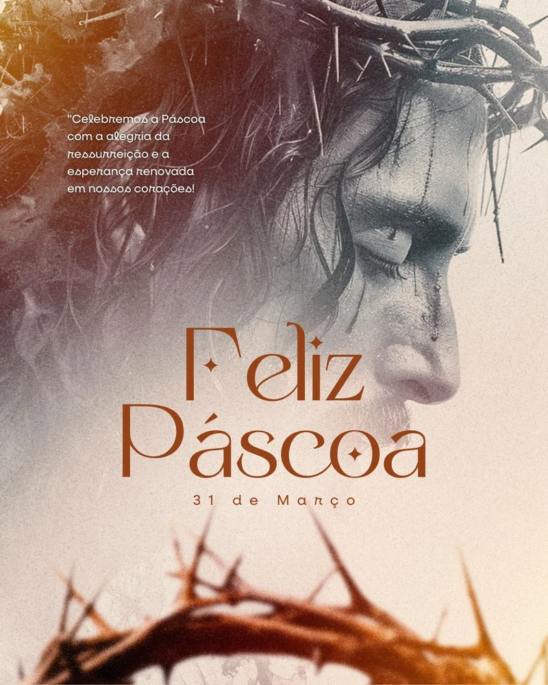 Feliz Páscoa – Mensagem de Pásco | Páscoa | Arte para Igreja Editável no Canva | Cartaz Feliz Páscoa – Mensagem de Pásco | Páscoa | Arte para Igreja Editável no Canva | Cartaz