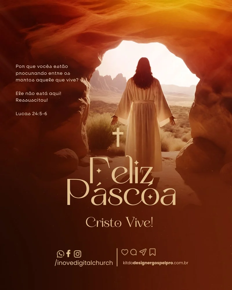 Feliz Páscoa – Cristo Vive | Páscoa | Arte para Igreja Editável no Canva | Cartaz Feliz Páscoa – Cristo Vive | Páscoa | Arte para Igreja Editável no Canva | Cartaz