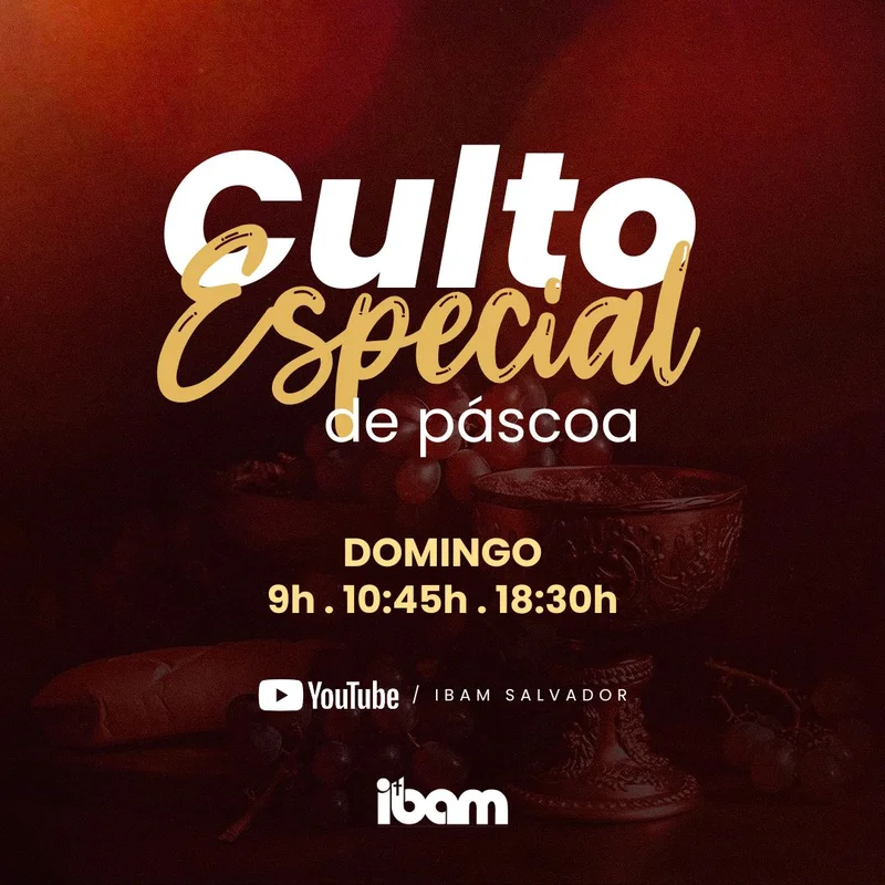 Culto Especial de Páscoa – Ceia do Senhor | Páscoa | Arte para Igreja Editável no Canva | Feed Culto Especial de Páscoa – Ceia do Senhor | Páscoa | Arte para Igreja Editável no Canva | Feed