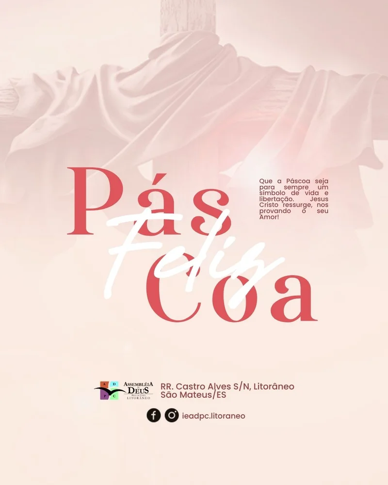 Feliz Páscoa – Celebração da Vida | Páscoa | Arte para Igreja Editável no Canva | Cartaz