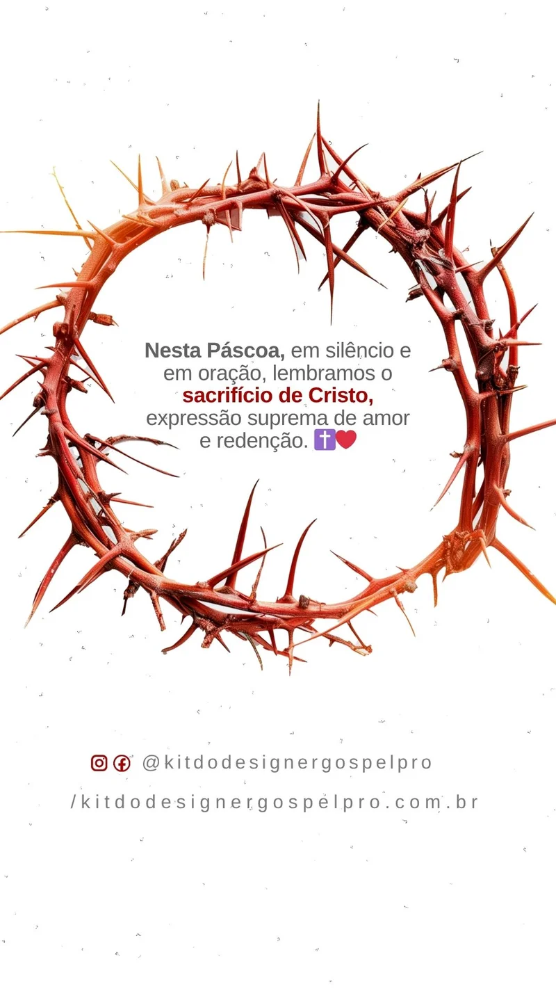 Sacrifício de Cristo | Páscoa | Arte para Igreja Editável no Canva | Story
