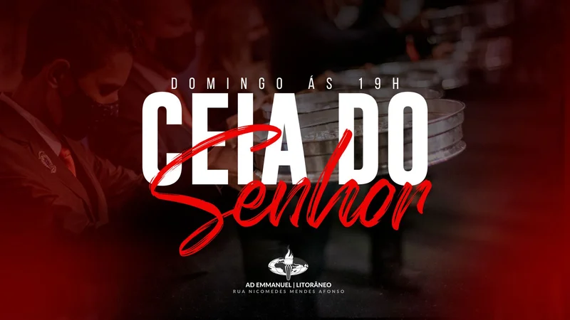 Capa para Telão – Ceia do Senhor | Telão | Arte para Igreja Editável no Canva | Telão