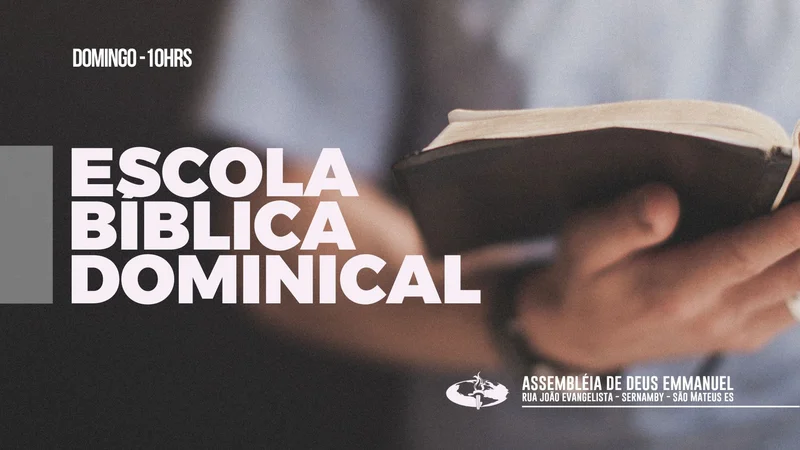 Capa para Projetor – Escola Bíblica Dominical | Telão | Arte para Igreja Editável no Canva | Telão